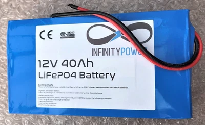 £259 • Buy Lifepo4 12V 40Ah Lithium Iron Phospha Battery Power Pack, Solar