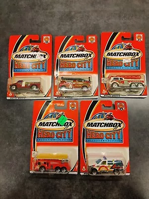 Lot/5 NEW Matchbox Hero City Collection Fire Truck Engine #1 2 3 4 5 2002 NIP  • $19.99
