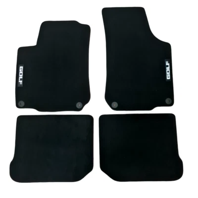 $52.33 • Buy Car Floor Mats For VW Golf MK4 Velour Waterproof Black Carpet Rugs Auto Liners
