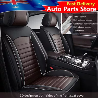 3D Leather Seat Covers For TOYOTA Camry Corolla Crown Front Interior Cushions AU • $140.50