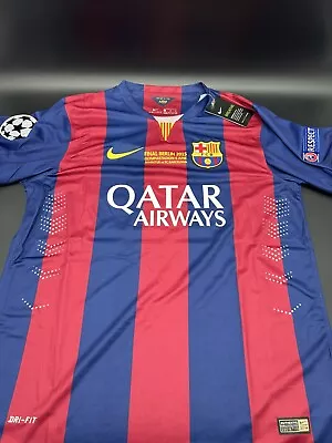 FC Barcelona 2015 Champions League Final Berlin Nike Home L Jersey #10 MESSI • $65