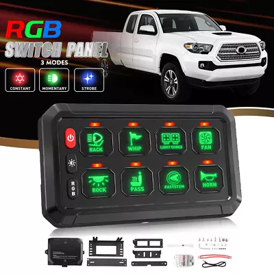 RGB 8 Gang ON/OFF Switch Panel Circuit Relay System For Chevrolet Pickup Truck • $119.16