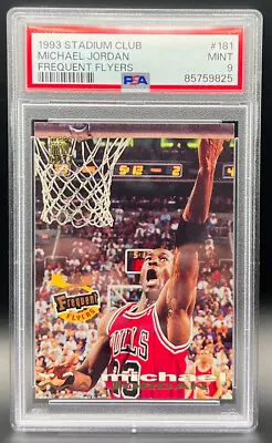 1993 Stadium Club Michael Jordan Frequent Flyers #181 PSA 9 MINT -PSA 9 Pop 245 • $40