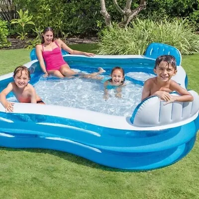 Intex Inflatable Swim Centre Family Lounge Large Paddling Swimming Seat Pool • £34.99