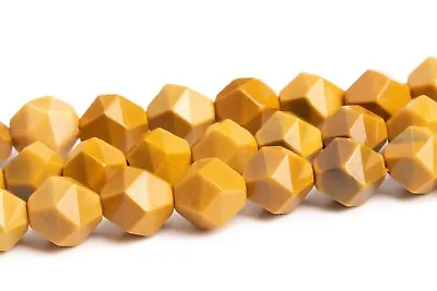 Yellow Mookaite Star Cut Faceted Grade AAA Natural Loose Beads 5-6/7-8/9-10MM • $6.11