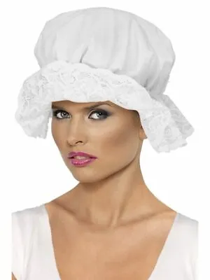 White Victorian Bonnet Mop Cap Pk 1 (MOP CAP ONLY) • $6.49
