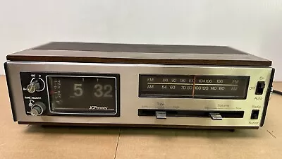 Flip Clock JC Penny 680-3763 Fm Am Alarm Clock Radio Vintage Retro Tested • $59.99