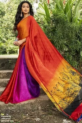 Indian Soft Soft Crepe Saree #MIN 702 / Sari / Salwar / Bollywood Dress • $130