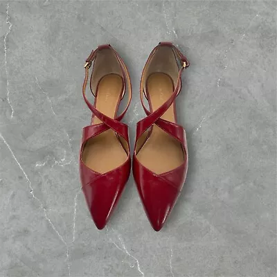 Women’s Calvin Klein Patent Leather Strappy  Red Heels - Size 11 • $22