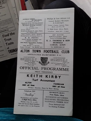 £1.35 • Buy Alton Town V Croydon Amateurs Faac Season 1968-1969