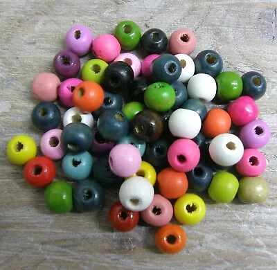 £1.95 • Buy  Wooden Round Beads, Colour Choice Craft Bead, Many Colours Size 10 Mm, 100 Pack