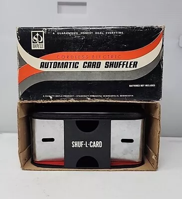 SHUF-L-CARD Vintage Battery Powered Automatic Card Shuffler Waco Japan • $24.95