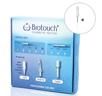 $13.99 • Buy BioTouch Permanent Makeup 1 Prong ROUND NEEDLES Deluxe Merlin Machine 20/box