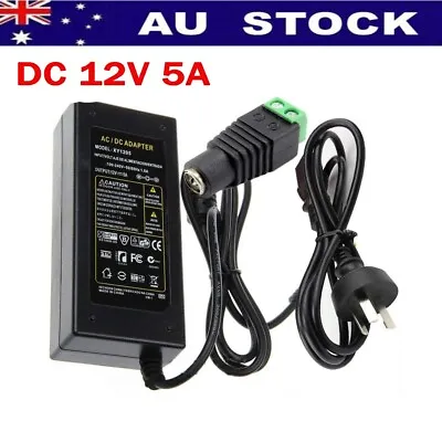 $4.99 • Buy 240V To DC 12V 5A Power Supply Charger Transformer Adapter For LED Strip Lights