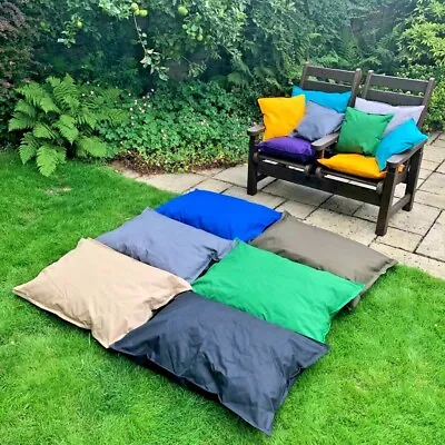 £24.95 • Buy LARGE FILLED Outdoor Cushions WATERPROOF Floor Garden Cushion Pad 73 X 100cm