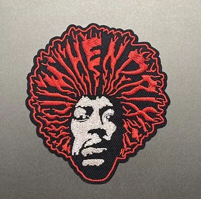 Jimi Hendrix Patch Embroidered Logo Iron 3.75x3.25 Inch • $4