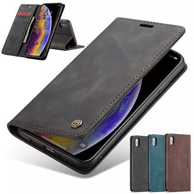 For IPhone SE 8 7 Plus XR XS Max X Case Magnetic Leather Wallet Card Stand Cover • $12.99