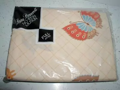 Lady Pepperell BUTTERFLY Vintage Full Fitted Sheet 1970s Groovy MINT In Pkg • $29.95