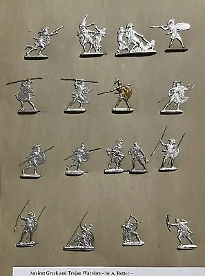 Trojan War Sacking Of Troy 17 Unpainted 30mm Zinnfiguren Tin Flats By A. Retter • $39