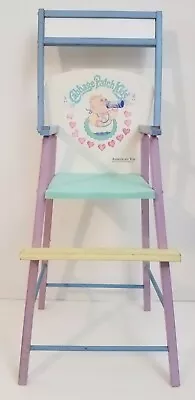 1990 Vintage Wooden Cabbage Patch Kids Doll High Chair Highchair Booster Seat  • $65