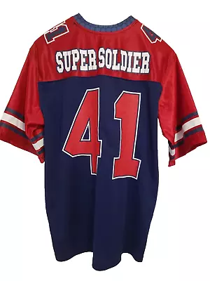 Marvel Captain America Super Soldier #41 Football Jersey Men L Preowned • $30.75