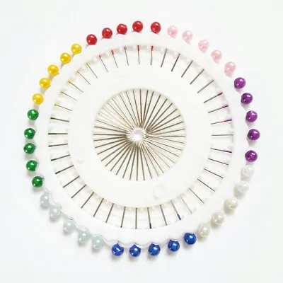 200 Pearl Head Pins 8 Coloured Options For Dressmaking Craft Sewing & Florists • £3.99