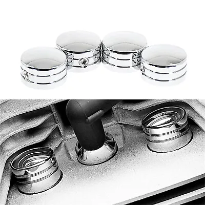 4x Chrome Head Bolt Cover Fit For Harley Touring Softail Dyna Sportster Twin Cam • $9.89