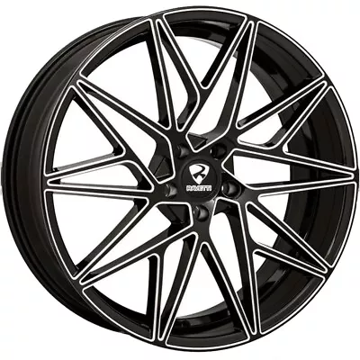 1 Wheel 22  M5 22x8.5 5x120 Gloss Black Milled 38ET 74.1CB (RAV-M5-22866BMW) • $317.99