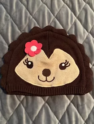 EUC Gymboree Fall For Autumn Brown Hedgehog Hat Girls Size 4T/5T Fall Cute • $11.95