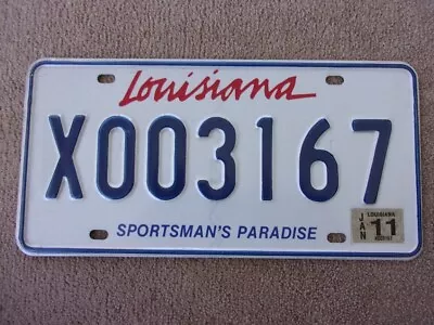 2011 LOUISIANA Sportsman's Paradise License Plate X003167 • $10