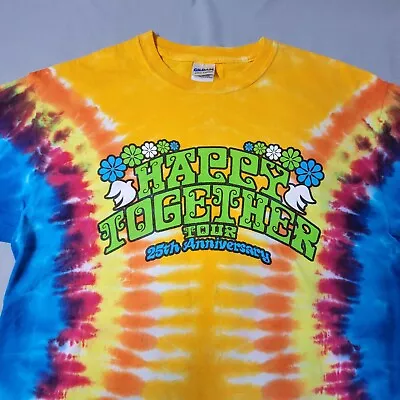 The Turtles The Monkees  Happy Together Tour 25th Anniv T-Shirt Tie Dye Medium • $18.95