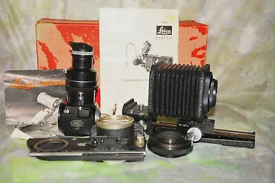 Leica Leitz Macro Bellows Visoflex Focaslide Adapter Lot Box Vintage 1874/4757 • $295