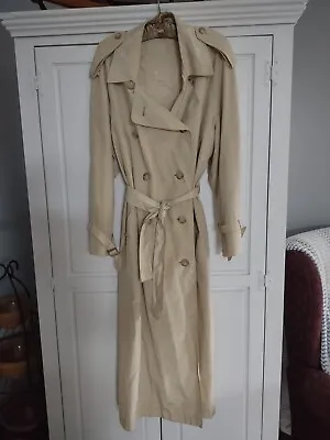 Vintage Burberry Prorsum Tan Trench Coat Raincoat US Size 10 Solid Color RARE • $165
