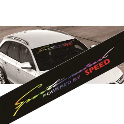 Universal Laser Reflective Letters Windshield Banner Car Racing Stripe Stickers • $11.60