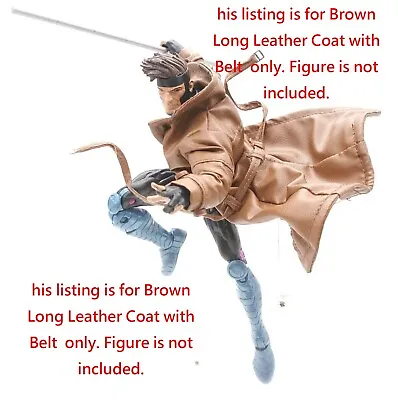 Marvel Legends X-MEN Gambit Dedicated Brown Long Leather Coat With Belt • $24