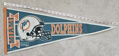 Vintage Miami Dolphins NFL Pennant Flag Trench MFG Pennant • $19.99