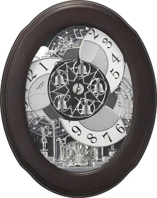 Rhythm Clocks Nostalgia Espresso Magic Motion Clock (4MH871WU06) • $598.99