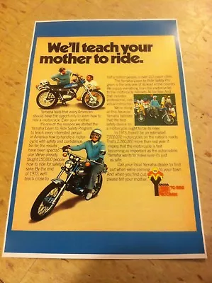 Vintage Yamaha Dt125 Dirtbike Poster Advertisement Man Cave Christmas Gift J736 • $15