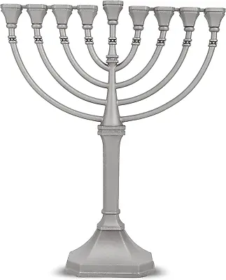 Traditional Classic Hanukkah Menorah - 9.5  Tall Graceful Style Candle Minorah P • $27.49