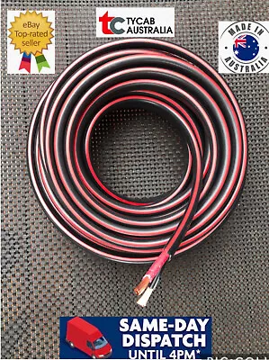  1 Meters  8mm 8b&s Twin Core Copper Cable 59 Amp Wire 12v Double Insulated • $19.14