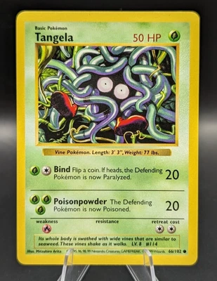 $0.99 • Buy Shadowless Tangela 66/102 Base Set Pokemon Card NM