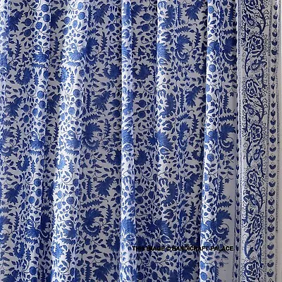 Indian 100% Cotton Voile 3 Yard Fabric Sewing Hand Block Print Craft Traditional • £16.79