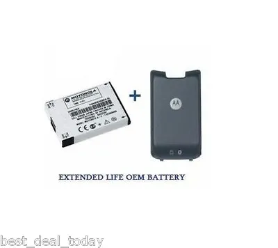 Motorola Extended Battery SNN5765&Door Cover For KRZR K1M 1640mah Verizon Sprint • $19.30