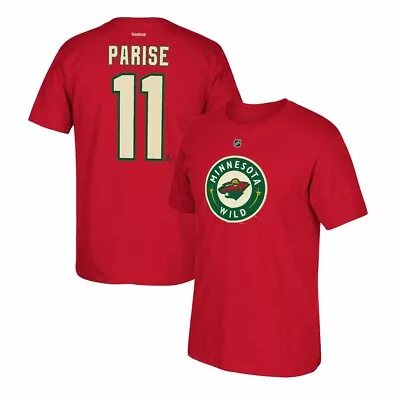 $14.39 • Buy Zach Parise Reebok Minnesota Wild Player Premier N&N Red Jersey T-Shirt Men's