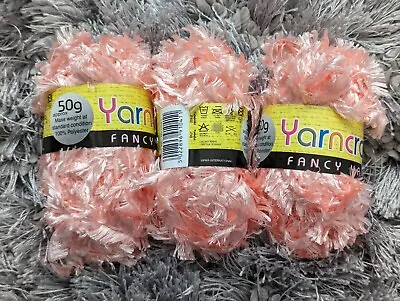 £2.25 • Buy 3x 50 Grams Peach Fancy Teddy Bear Wool/Yarn