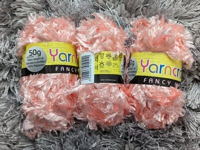£2.25 • Buy 3x 50 Grams Peach Fancy Teddy Bear Wool/Yarn