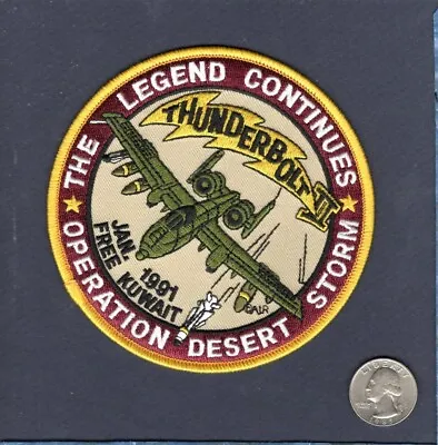 A-10 THUNDERBOLT II Warthog OPERATION DESERT STORM USAF ANG Squadron Patch • $11.99