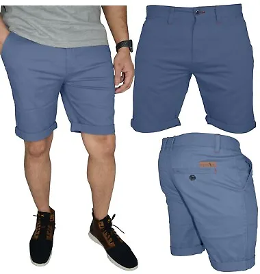 Mens Stretch Chino Shorts Casual Flat Front Slim Fit Spandex Half Pant • $16.99