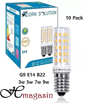 10X LED Corn Light Bulb E14 E27 B22 G9 Screw Ultra Bright Warm White 3W-5W-7W-9W • £4.99