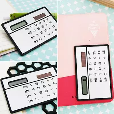 £2.93 • Buy Digits Ultra Mini Slim Credit Card Size Solar Power Small Calculator US